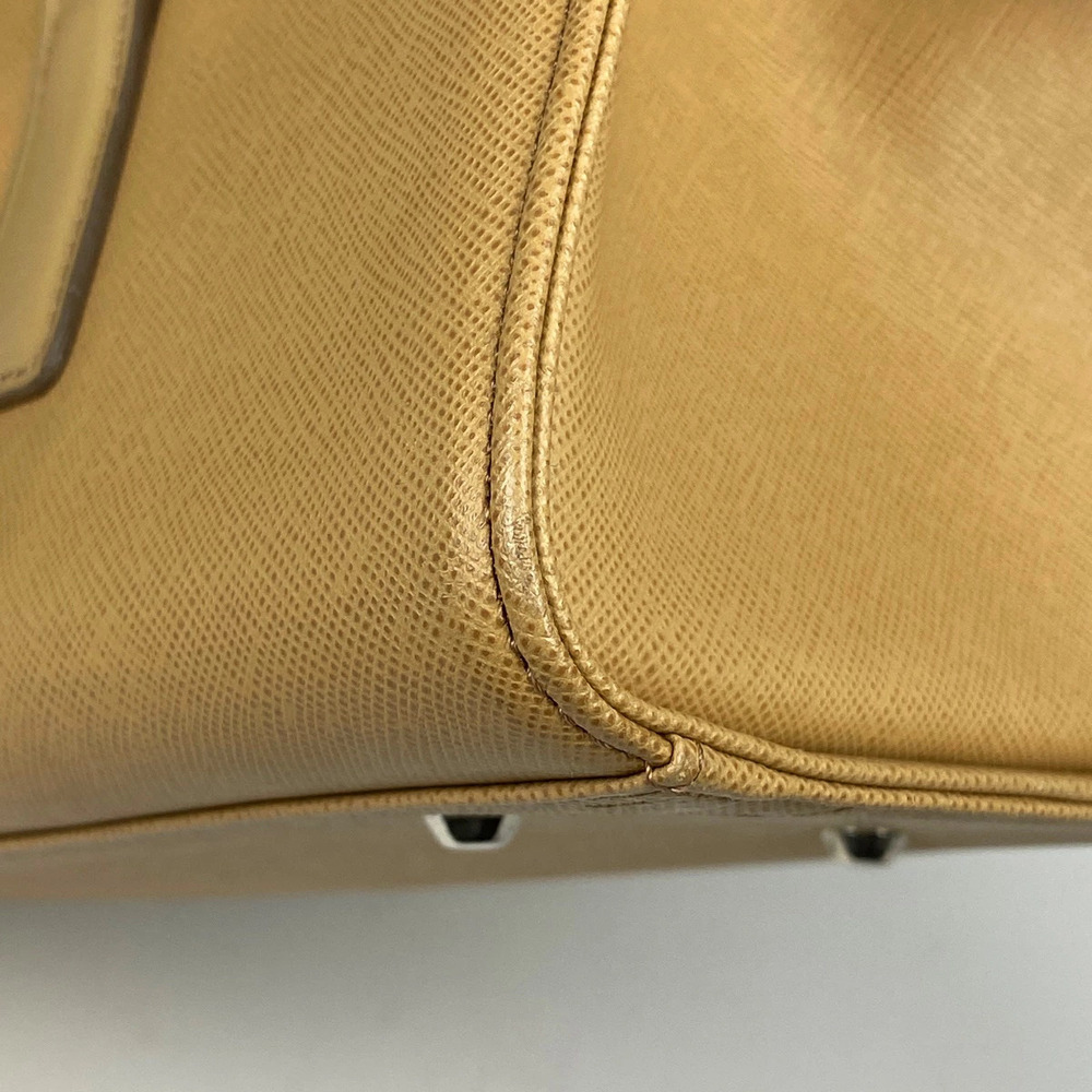 Burberry logo handbag tote bag leather beige - Picture 2 of 6